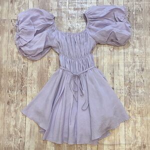 Altar'd State Lilac Puff Sleeve Woman’s Dress